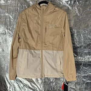 Reebok Men's Beige and Off-White Windbreaker